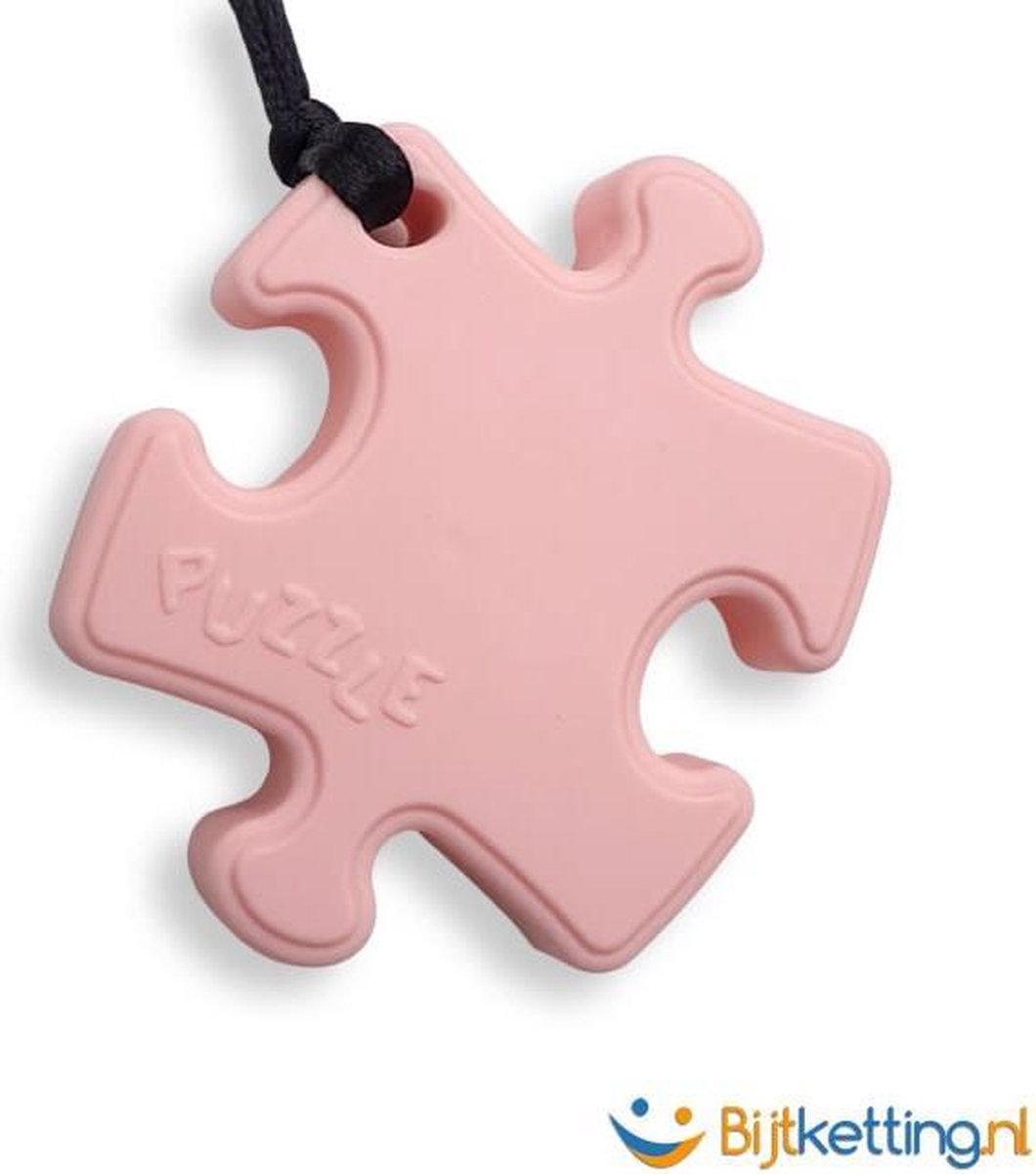 Bijtketting  | Puzzel | Puzzelstuk | Roze